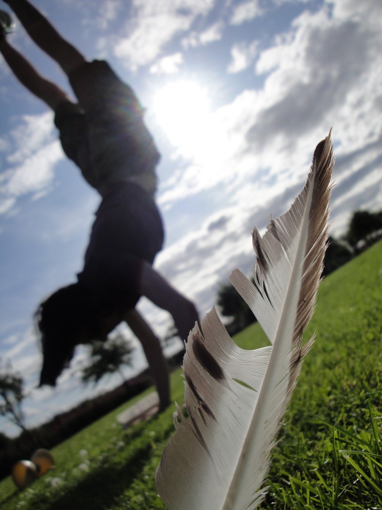 Me doing a hand stand - Taken on Magdalen Green by Craig Mooney